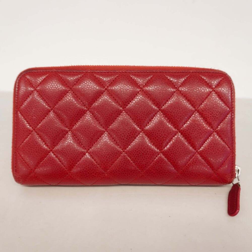 CHANEL Red Caviar Leather Wallet - Picture 10 of 11